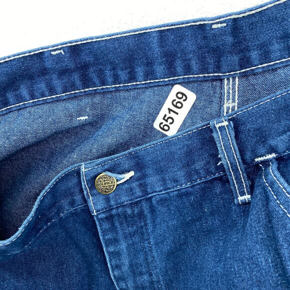 ROEBUCKS Jeans Mens 38x32 Denim Utility Carpenter Work Cotton Blend Blue USA Vtg - Picture 11 of 11